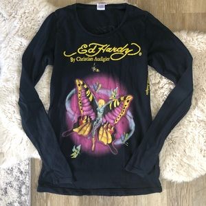Ed Hardy Christian Audigier Long Sleeve Top XS